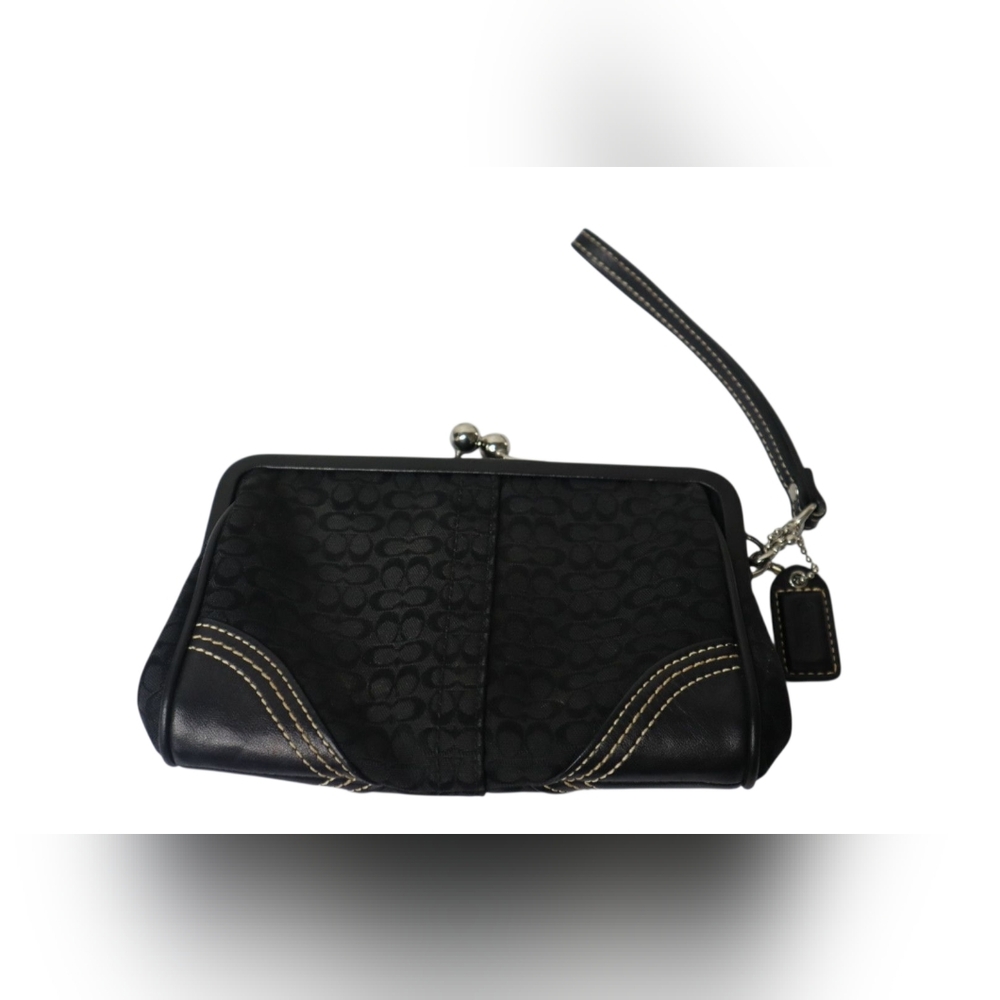 Coach Black Wristlet Clutch
